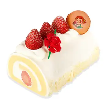 苺のロールケーキ