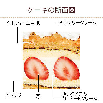 国産苺のナポレオンパイ 苺 厳選素材 ケーキ 洋菓子 株式会社不二家