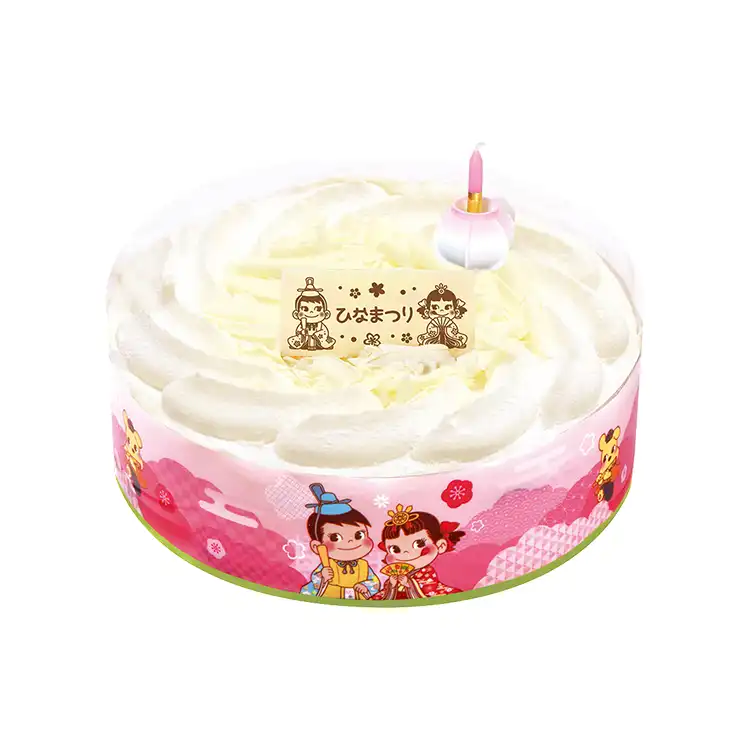 ひなまつりホワイトチョコ生ケーキ（S・M）