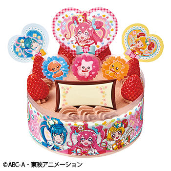 キャラデコパーティーケーキ デリシャスパーティ プリキュア チョコショートケーキ ピーチ アップル 洋菓子 ケーキ 洋菓子 株式会社 不二家