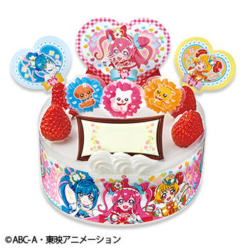 キャラデコパーティーケーキ デリシャスパーティ プリキュア ショートケーキ ピーチ アップル 洋菓子 ケーキ 洋菓子 株式会社不二家