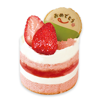 桜咲く苺のお祝いケーキ