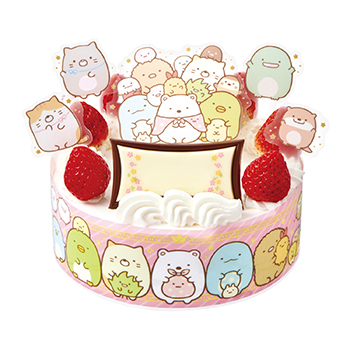 キャラデコお祝いケーキ すみっコぐらし ショートケーキ（ピーチ＆アップル）