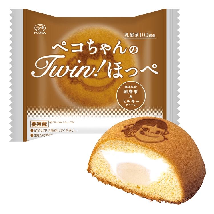 ペコちゃんのツインほっぺ（球磨栗＆ミルキー）