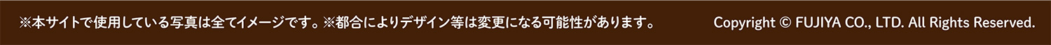 ※本サイトで使用している写真は全てイメージです。 ※都合によりデザイン等は変更になる可能性があります。 Copyright © FUJIYA CO., LTD. All Rights Reserved.