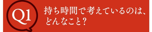 Q1 持ち時間で考えているのは、どんなこと？