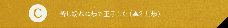 C 苦し紛れに歩で王手した（▲2四歩）