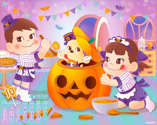 ミルキー ポップキャンディ 壁紙 10月