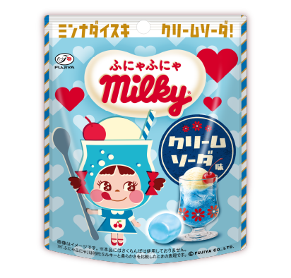 40g ふにゃふにゃミルキー（クリームソーダ味）