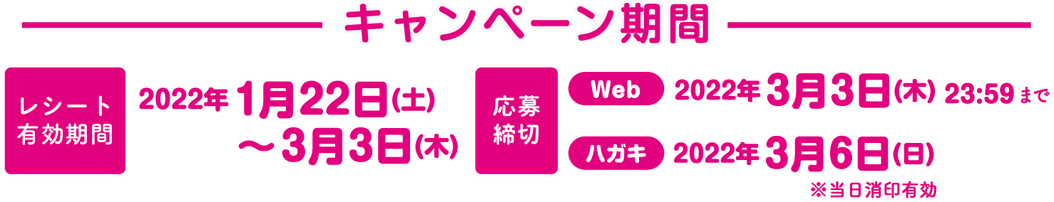 応募期間（キャンペーン期間）