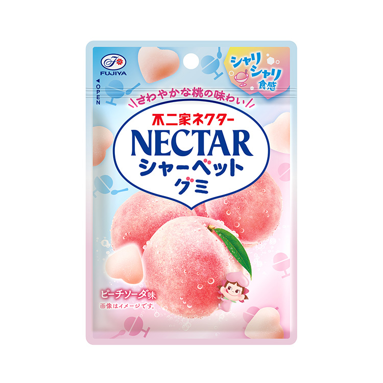 ５４ｇネクターシャーベットグミ（ピーチソーダ）