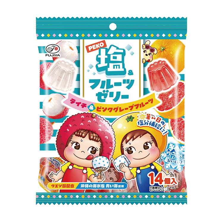 １４個ＰＥＫＯ塩＆フルーツゼリー