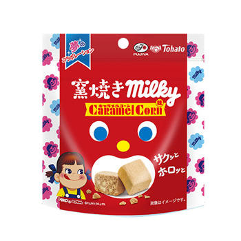 ４４ｇ窯焼きミルキー キャラメルコーン味 パウチ ミルキー チョコレート お菓子 ドリンク 株式会社不二家