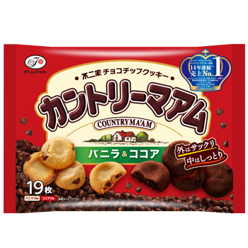 １９枚カントリーマアム バニラ ココア カントリーマアム ビスケット パイ お菓子 ドリンク 株式会社不二家