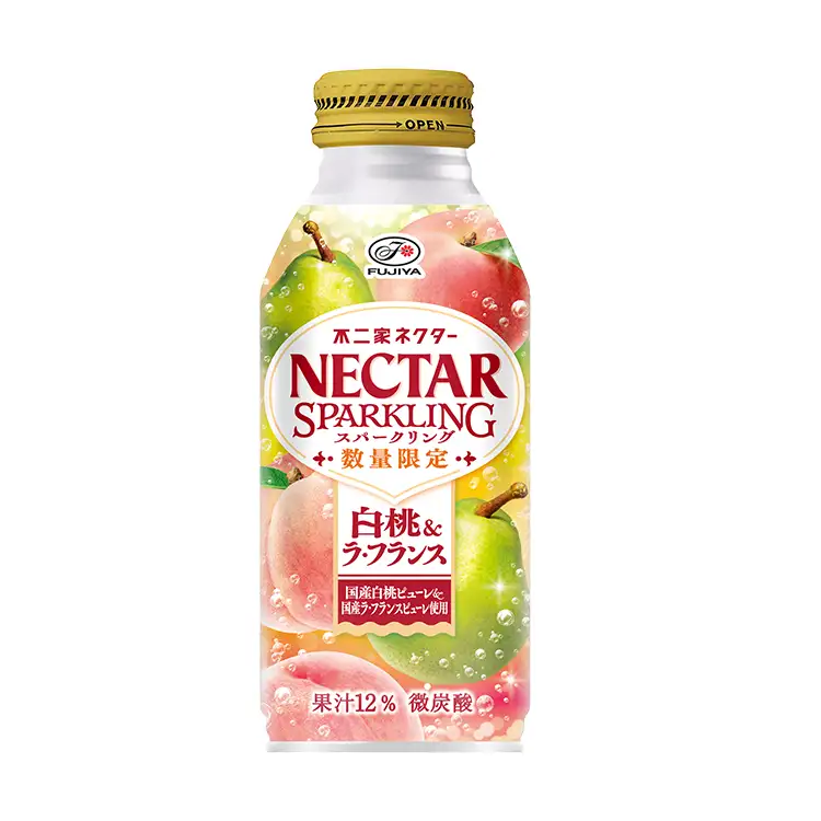ネクタースパークリング白桃＆ラ・フランス（380mlボトル缶）