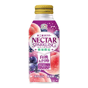 ネクタースパークリング白桃＆巨峰（380mlボトル缶）